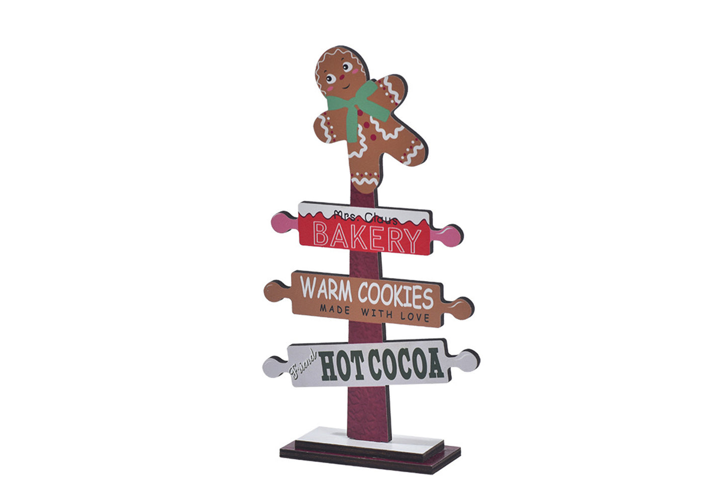 **Wooden Christmas Tree Ornament - Holiday Table Decoration**