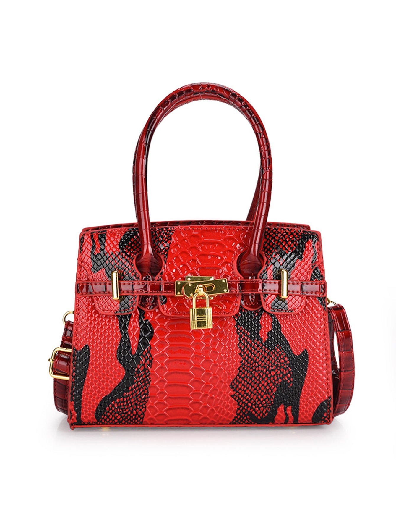 Simple and light luxury Large capacity crocodile pattern handbag