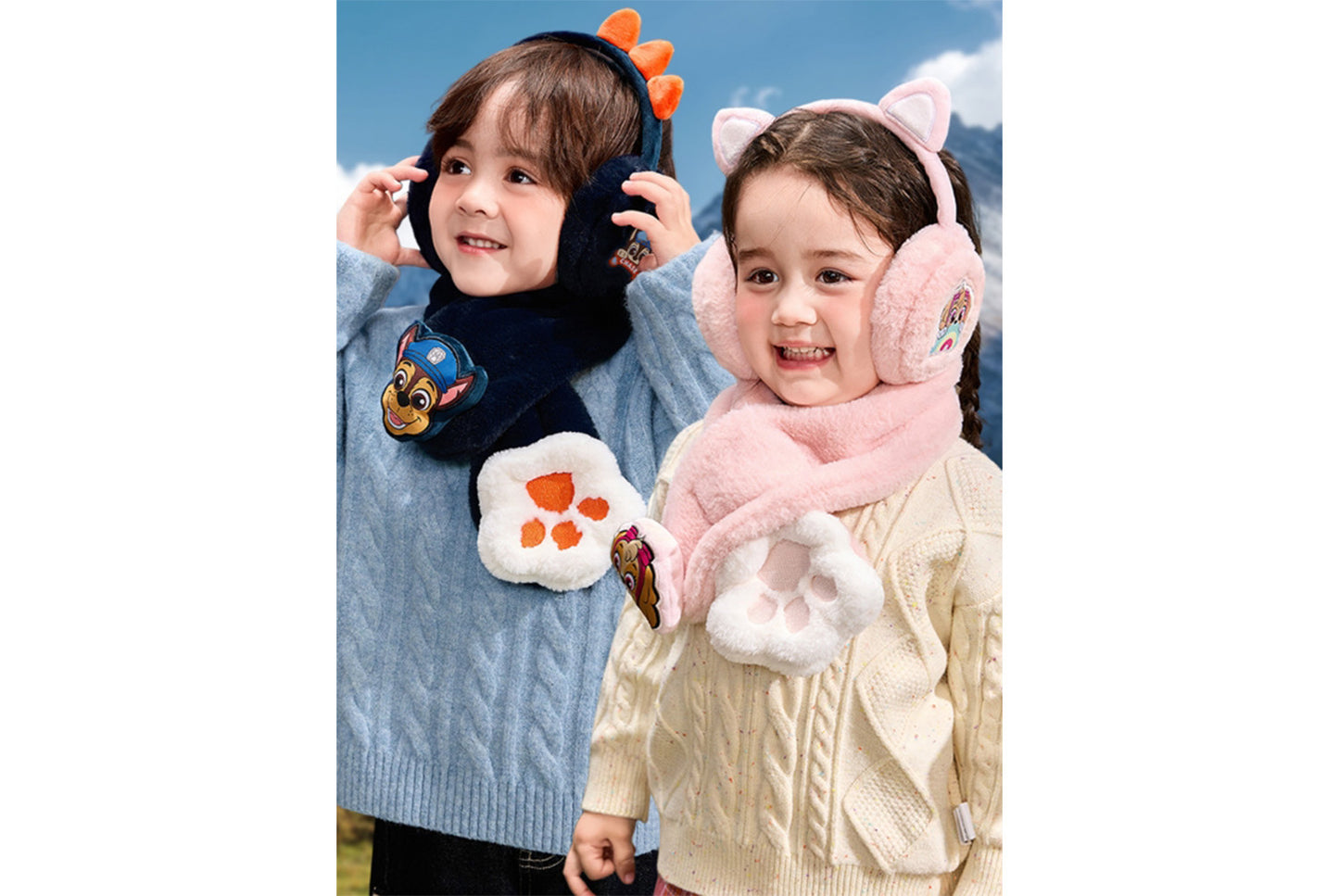 **Children's Warm Scarf and Earmuff **
