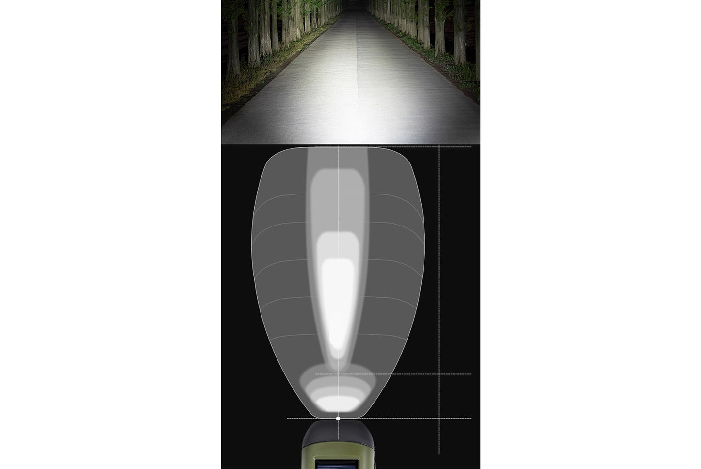 Solar-Powered Flashlight, Hand-Cranked/USB Rechargeable