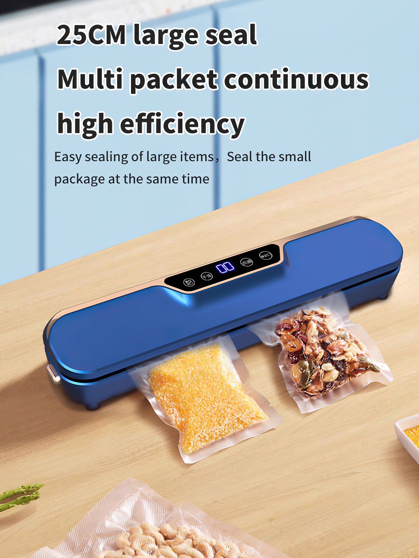 Pro Kitchen Vacuum Sealer with LCD: Preserve Freshness Effortlessly - 3 Colours