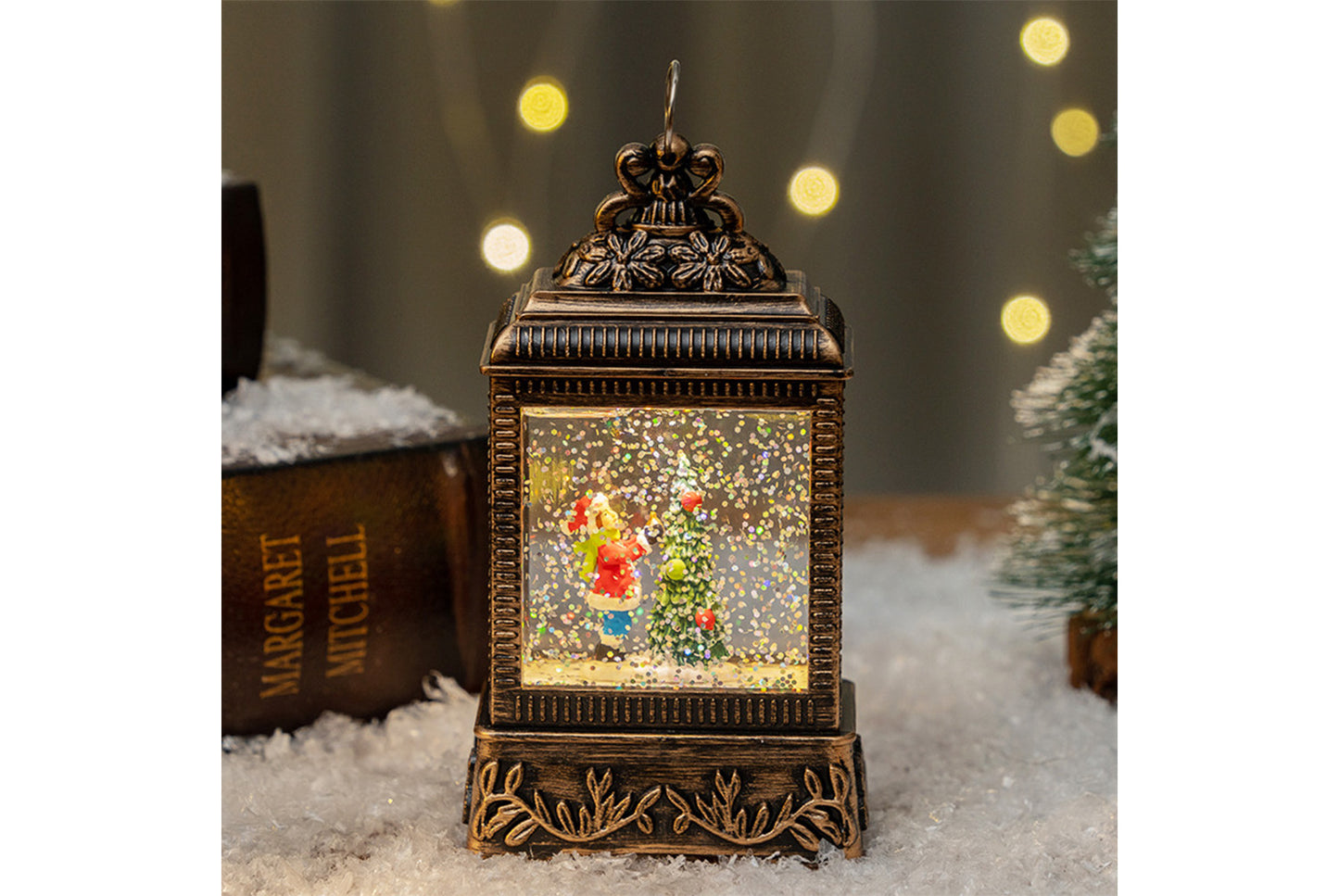 **Christmas Wind Lantern Night Light - Luminous Crystal Ball Ornament**