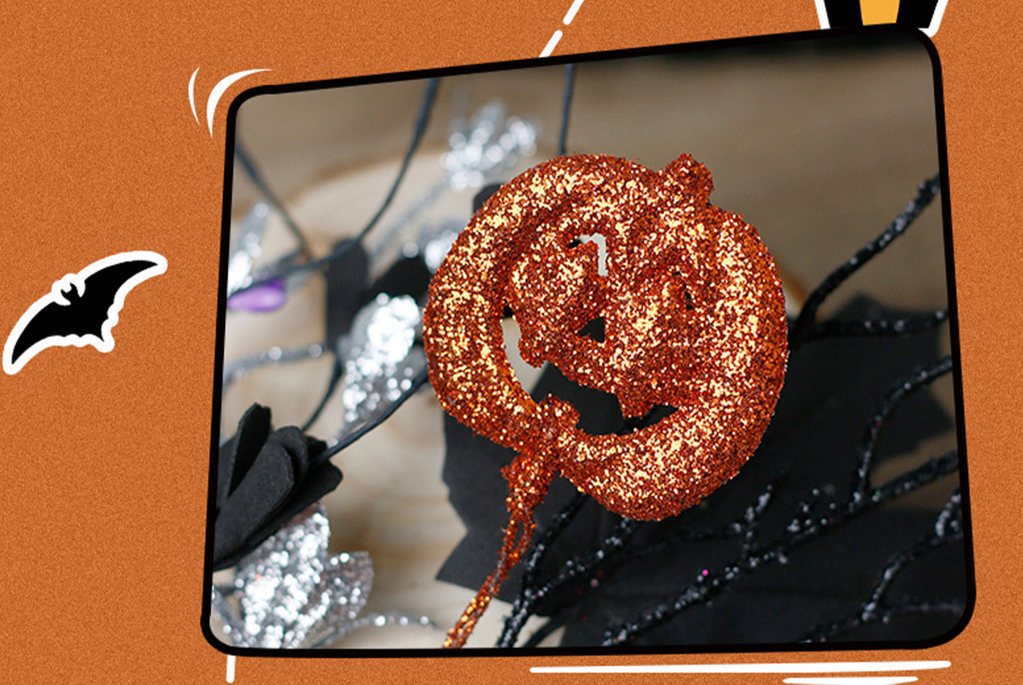 Spooky Pumpkin Maple Leaf Eyeball Flower