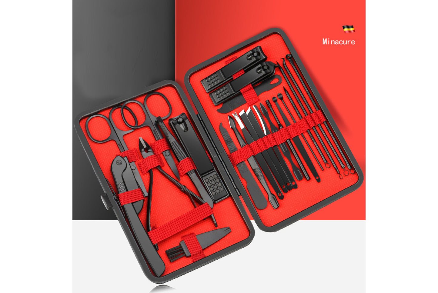 24-Piece Stainless Steel Nail Tool Set