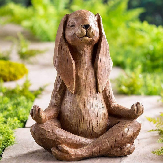 Cute American long-eared rabbit resin ornaments