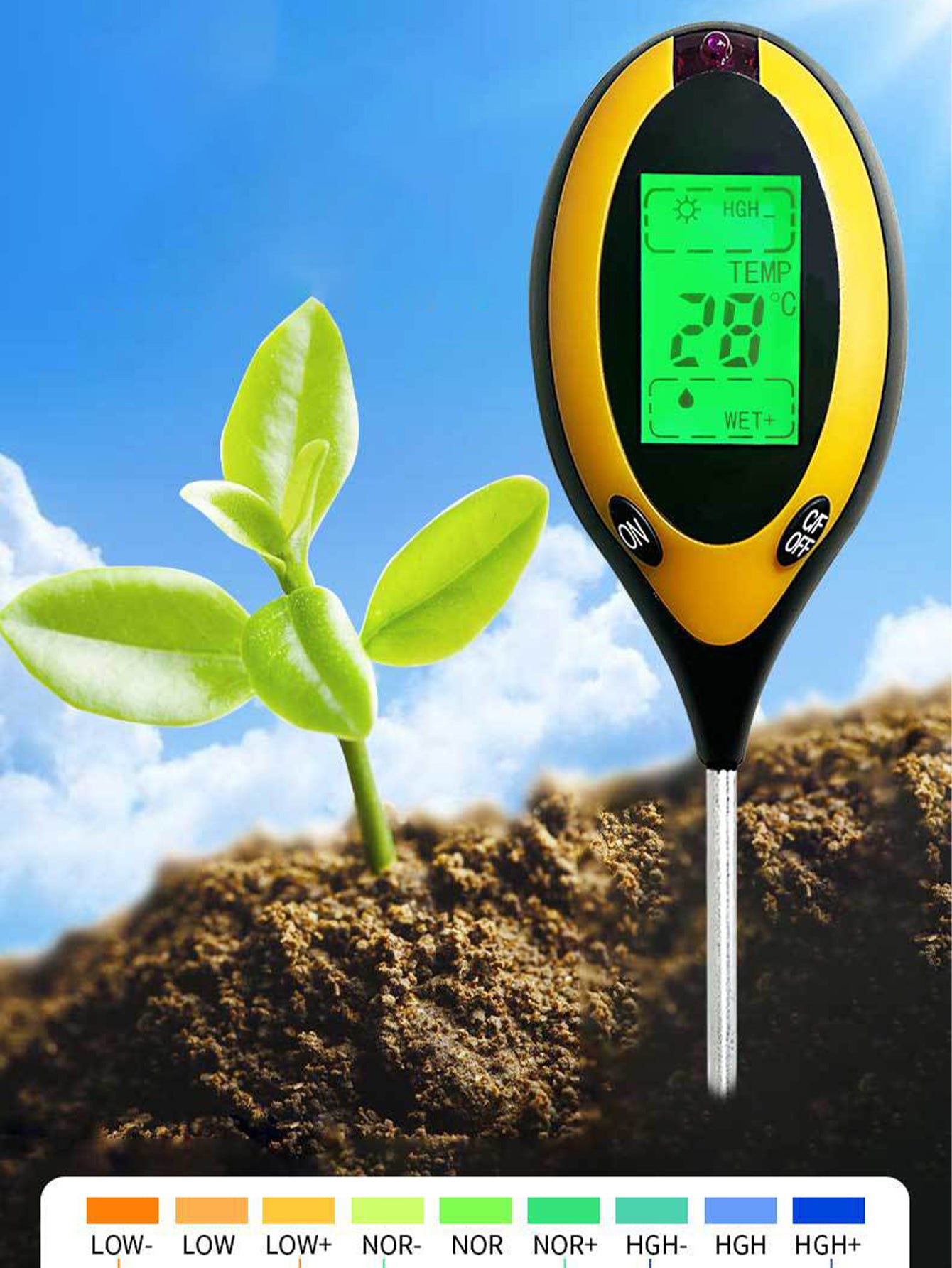 Four-in-one soil detector