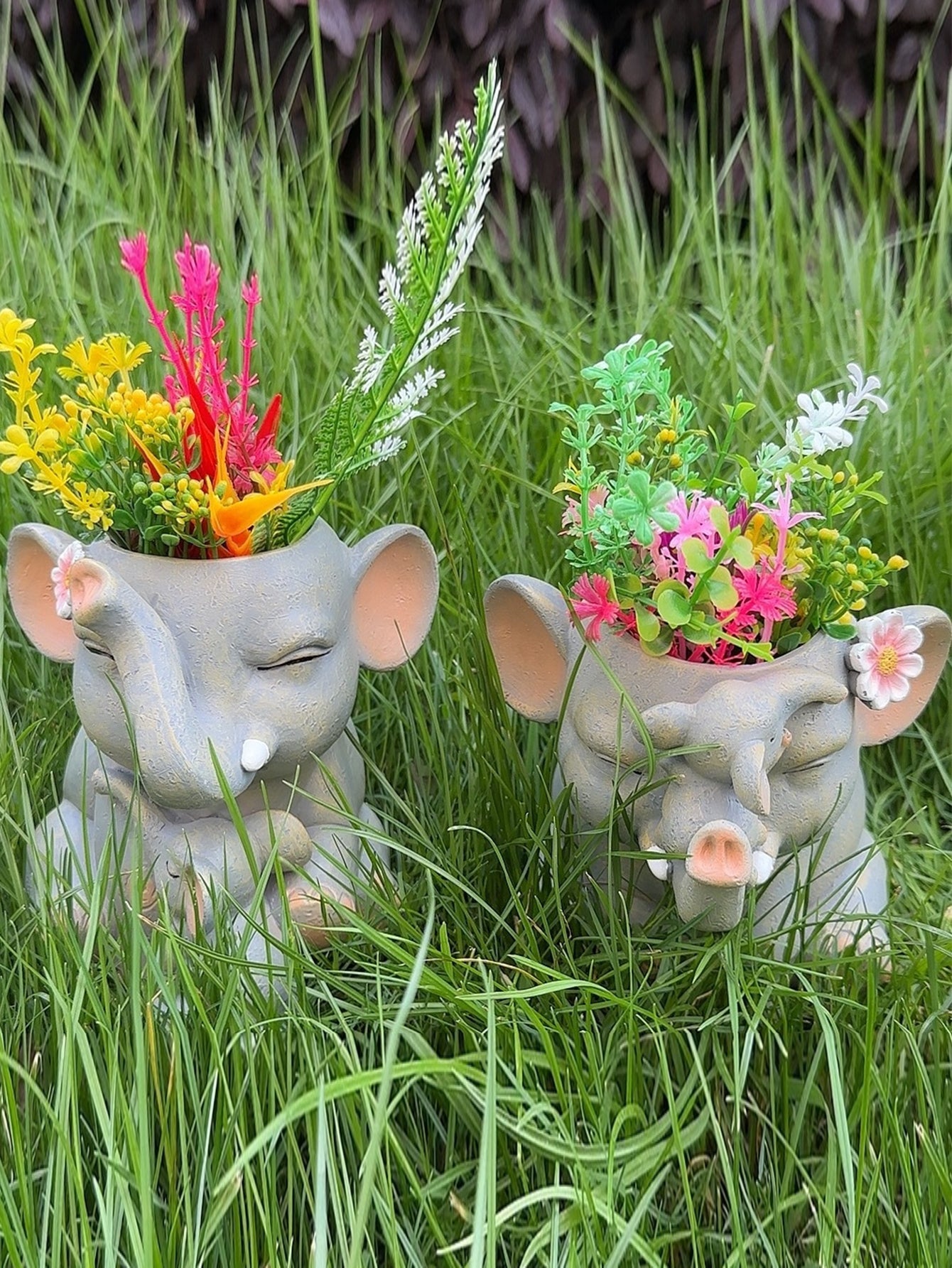 Creative and cute elephant flower pot ornaments