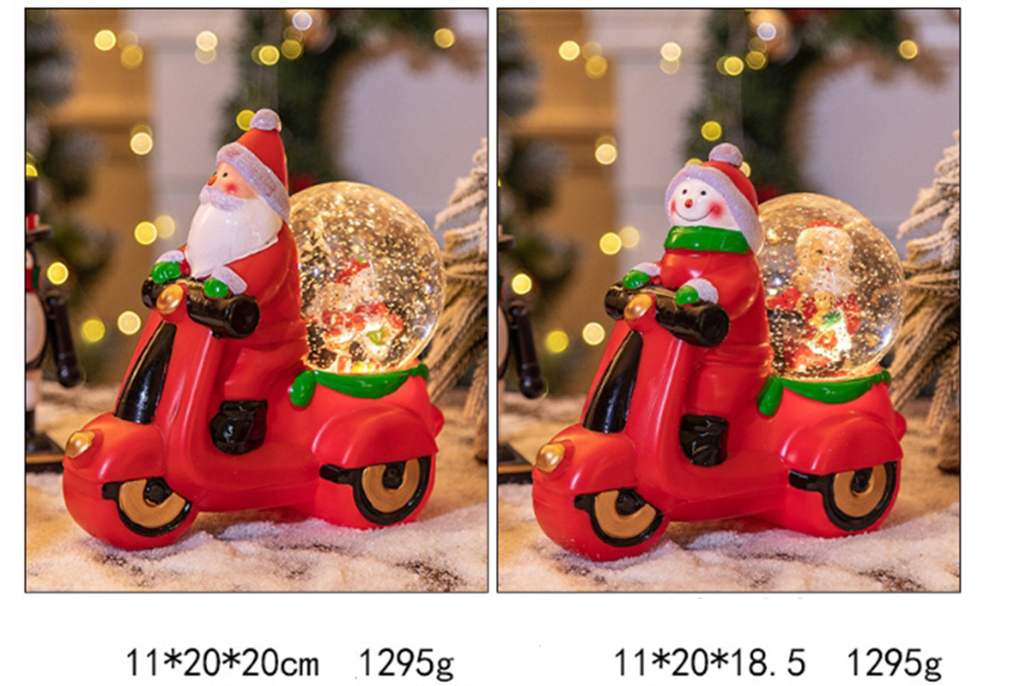 **Christmas Music Box Crystal Ball - Snowfall Motorcycle Music Box Gift**