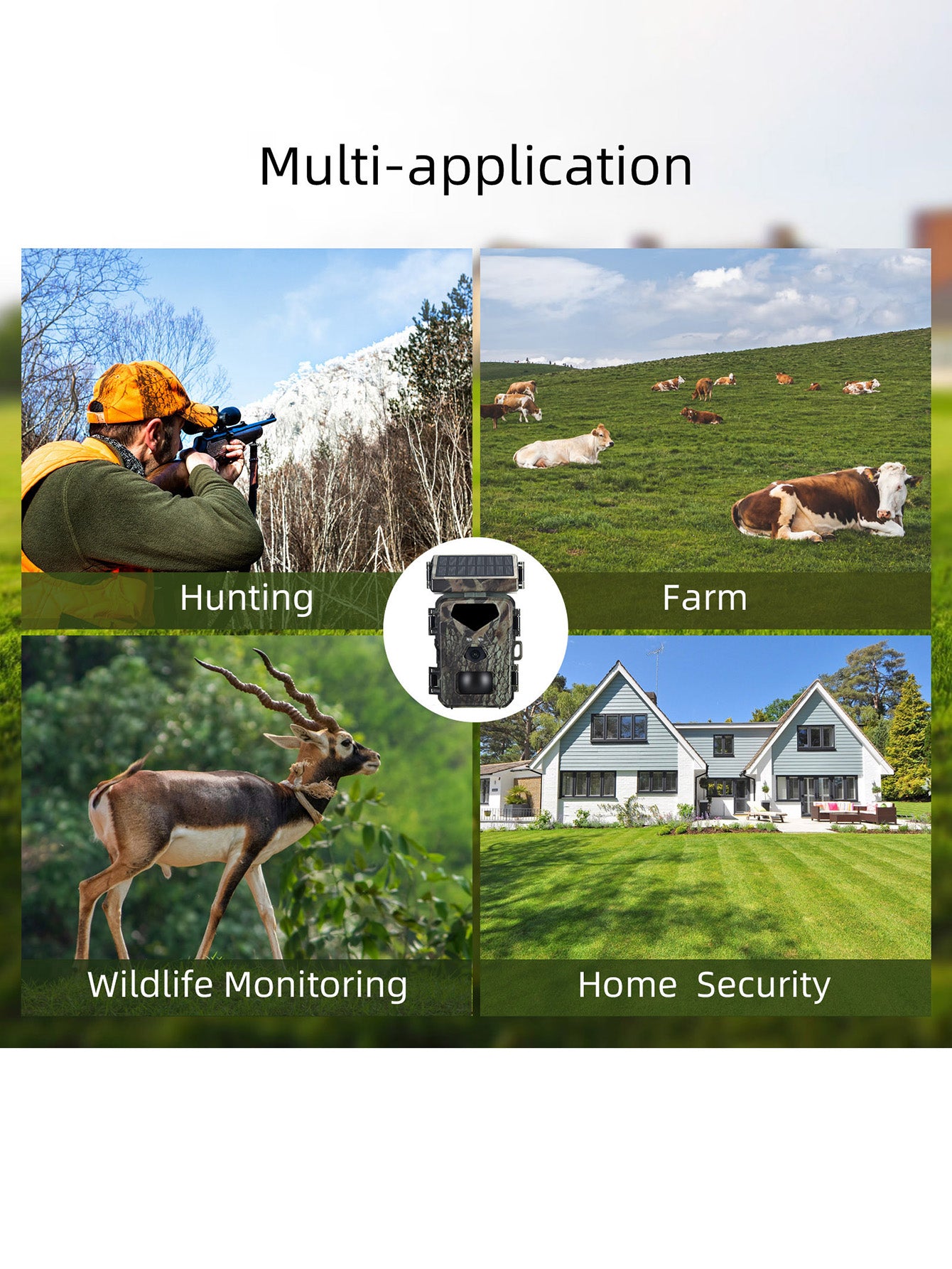 HD Solar-Powered Trail Camera: Outdoor Surveillance Monitor