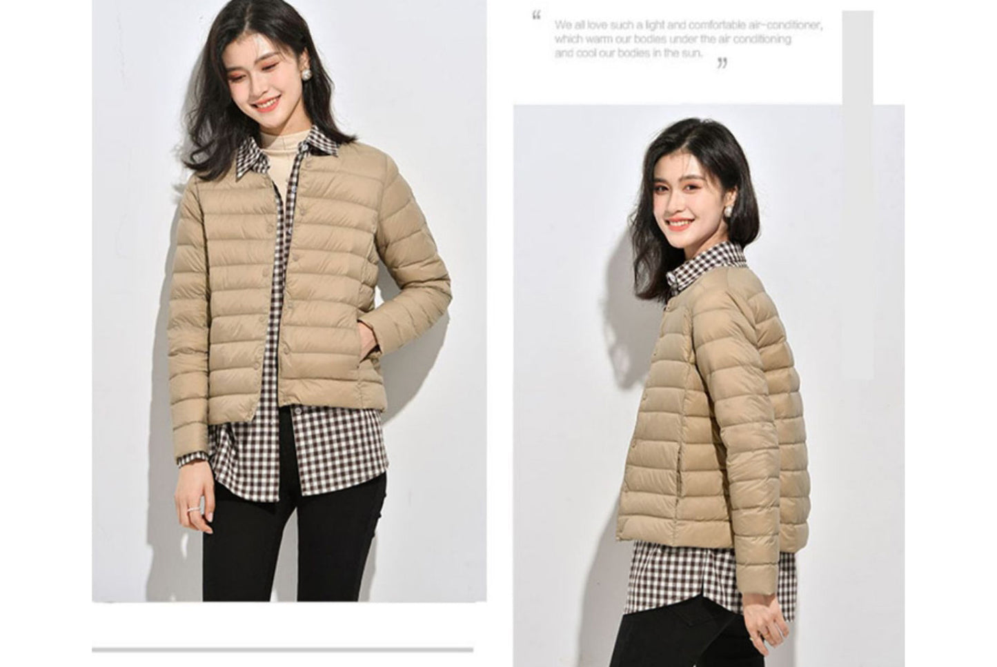 **Lightweight Down-Lined Down Jacket for Autumn/Winter (Warm Version)**