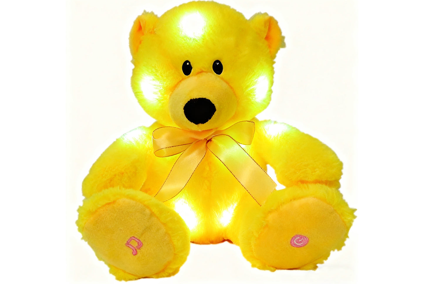 **Yellow Teddy Bear Musical Light-Up Plush Toy | Soothing Doll**