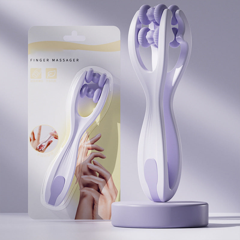 Double roller finger massager