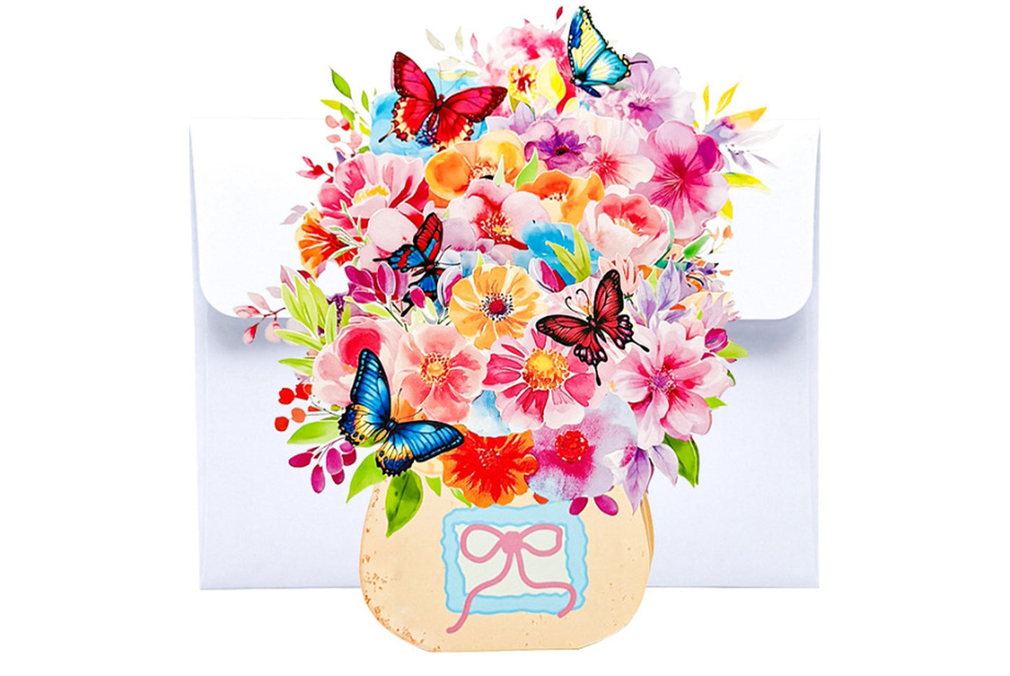 3D Pop-Up Greeting Card with Floral Design