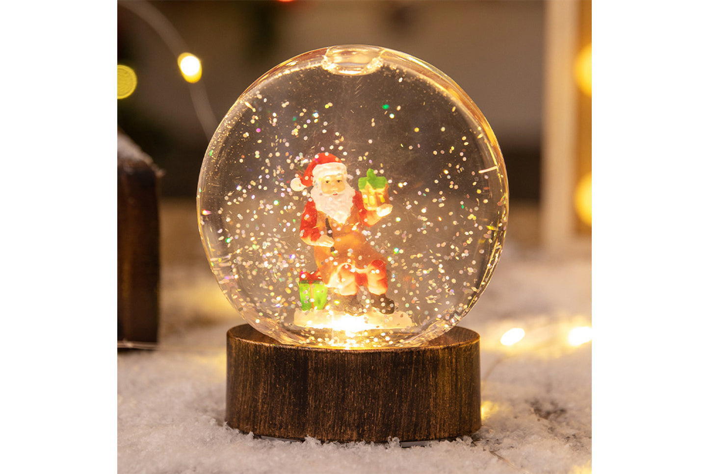 **Christmas Glowing Crystal Ball Night Light - Creative Scenery Ornaments**