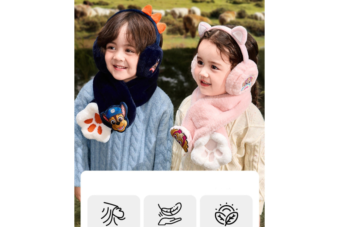 **Children's Warm Scarf and Earmuff **