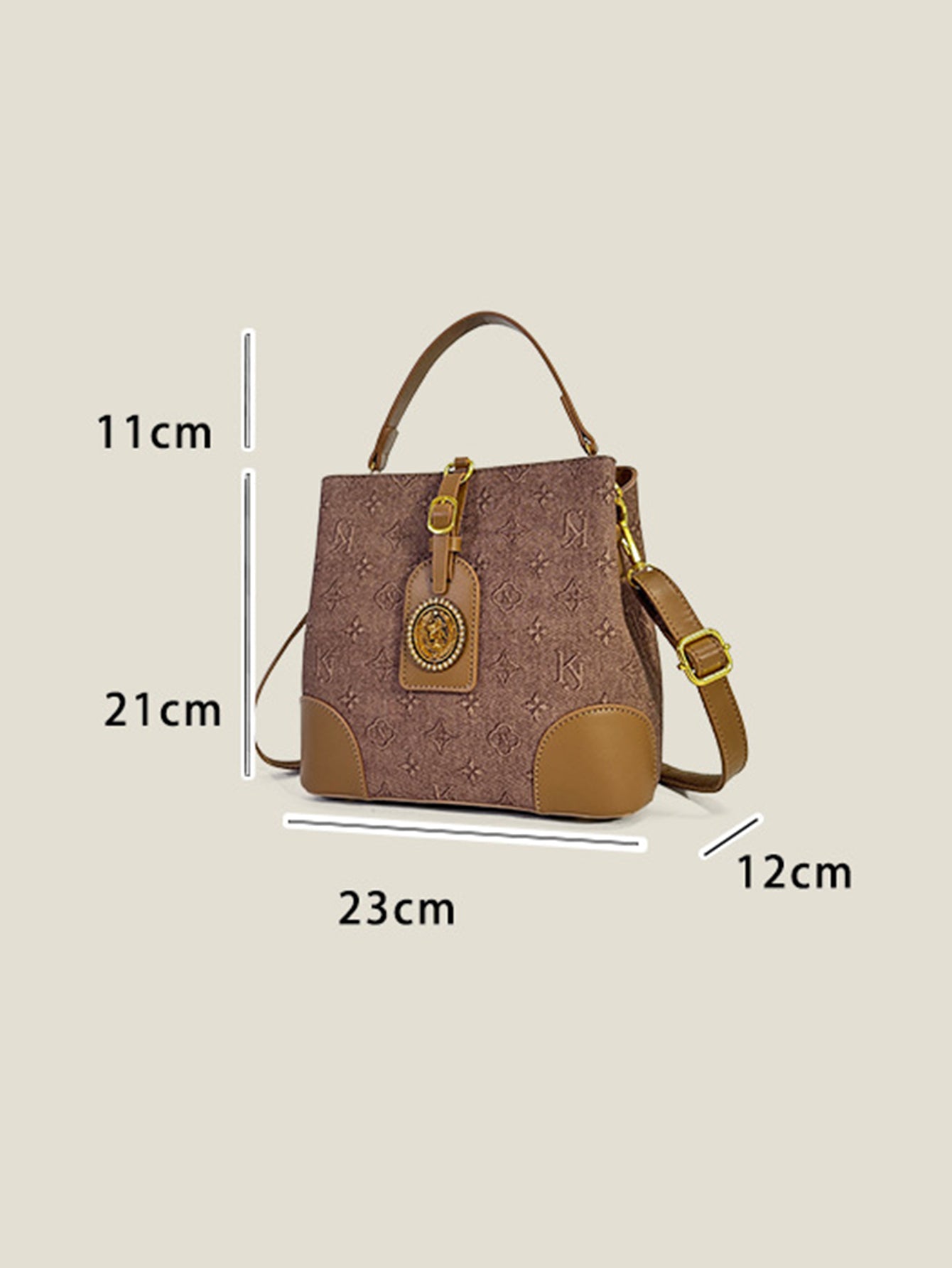 Retro Printed Tote Bucket Bag