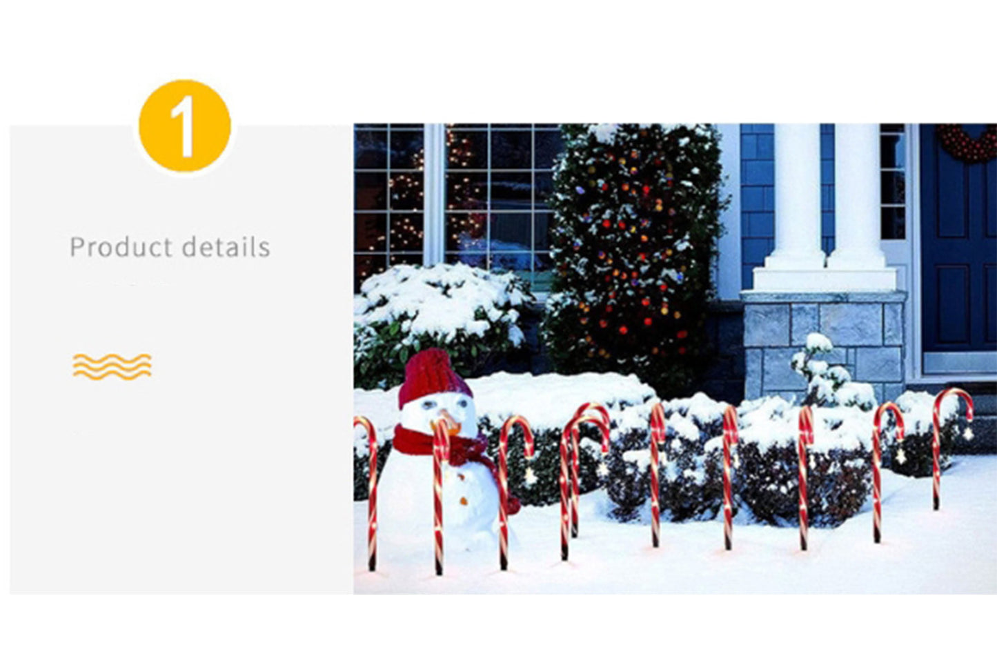 LED Solar Christmas Cane Ground Lights-（5pcs）