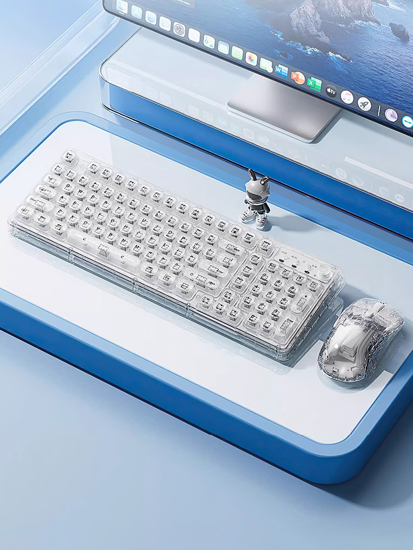 Crystal-Clear Wireless Bluetooth Keyboard - 2 Colours