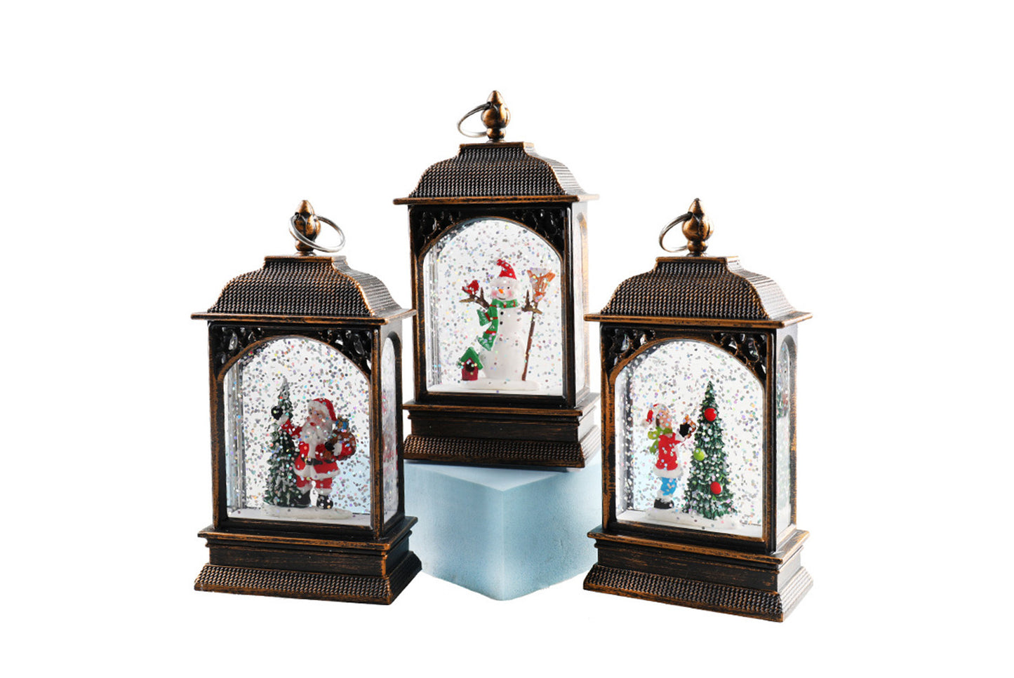 **Christmas Luminous Water-Filled Flat Lantern - Various Desktop Ornaments**