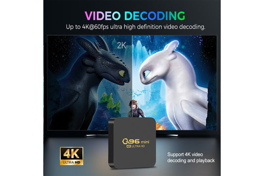 **Q96 MINI Smart TV Box 8+128GB Large Storage Edition**(UK plug)