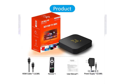 **Z8ATV 4K Smart Internet Set-Top Box (8+128GB Large Storage Edition)**(UK plug)