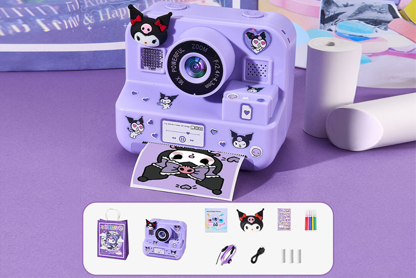 Purple/Pink Polaroid Kids Camera