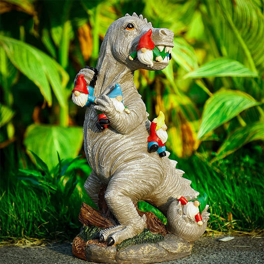Dinosaur dwarf statue