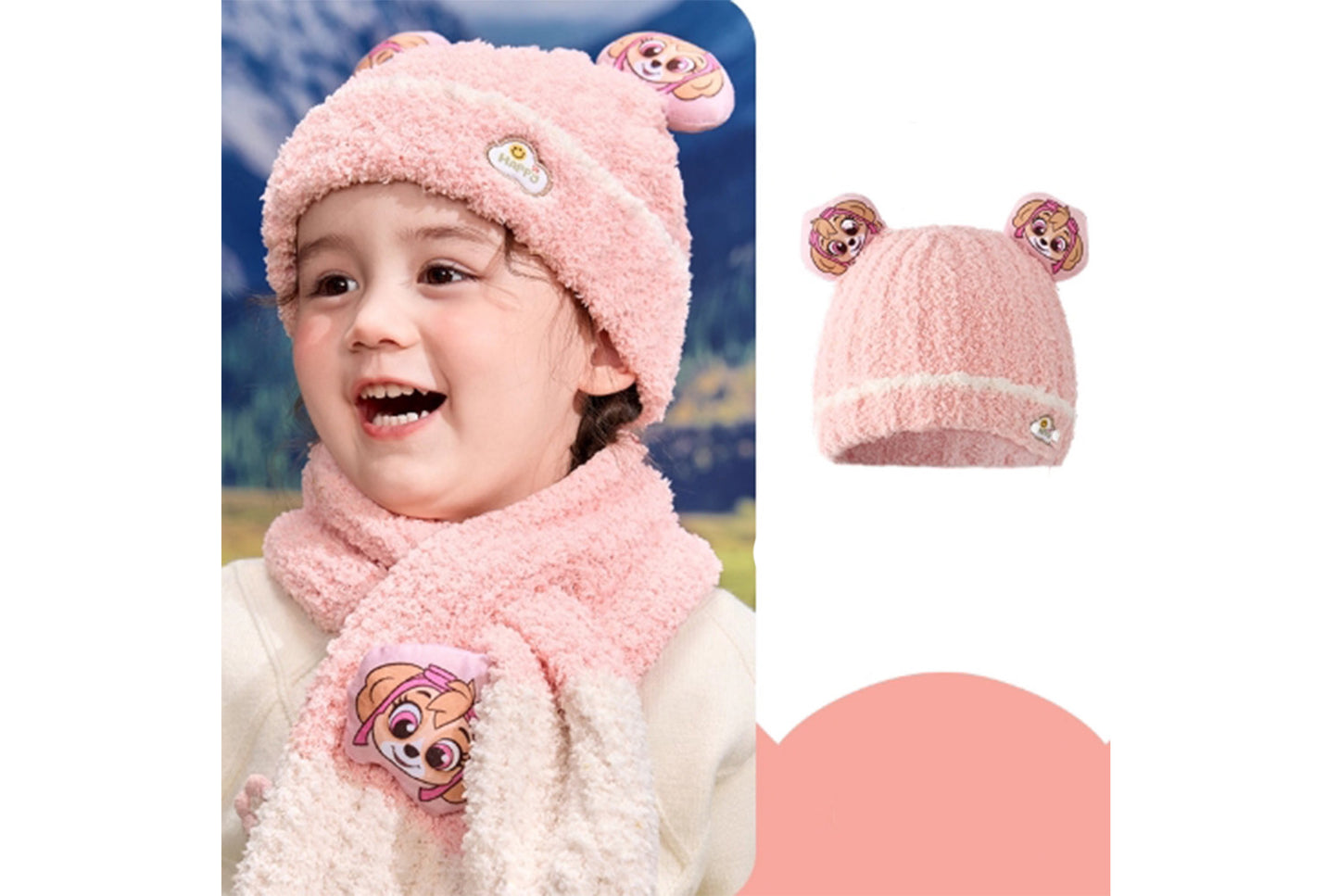 Children's Warm Half-Fleece Knit Hat