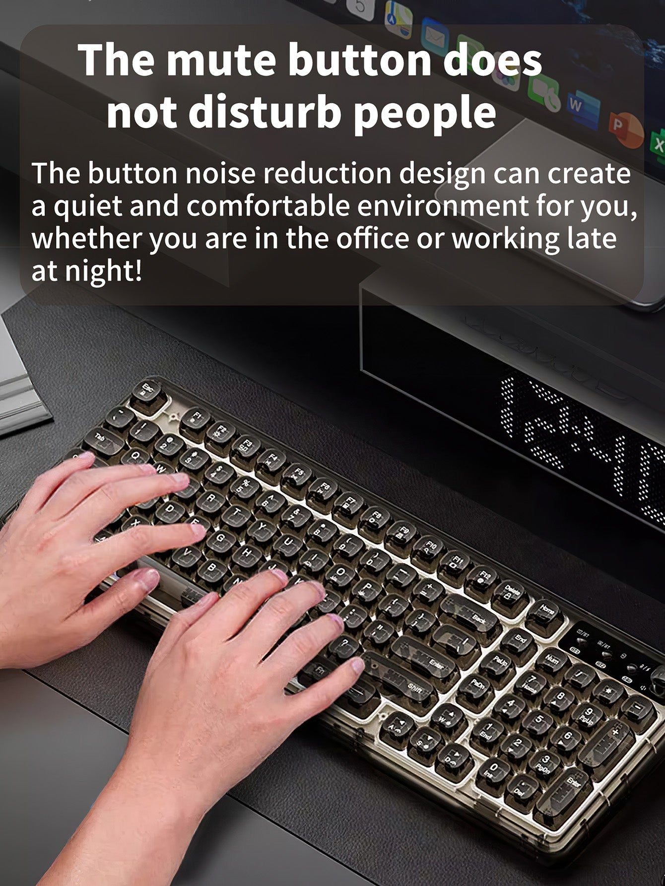 Crystal-Clear Wireless Bluetooth Keyboard - 2 Colours