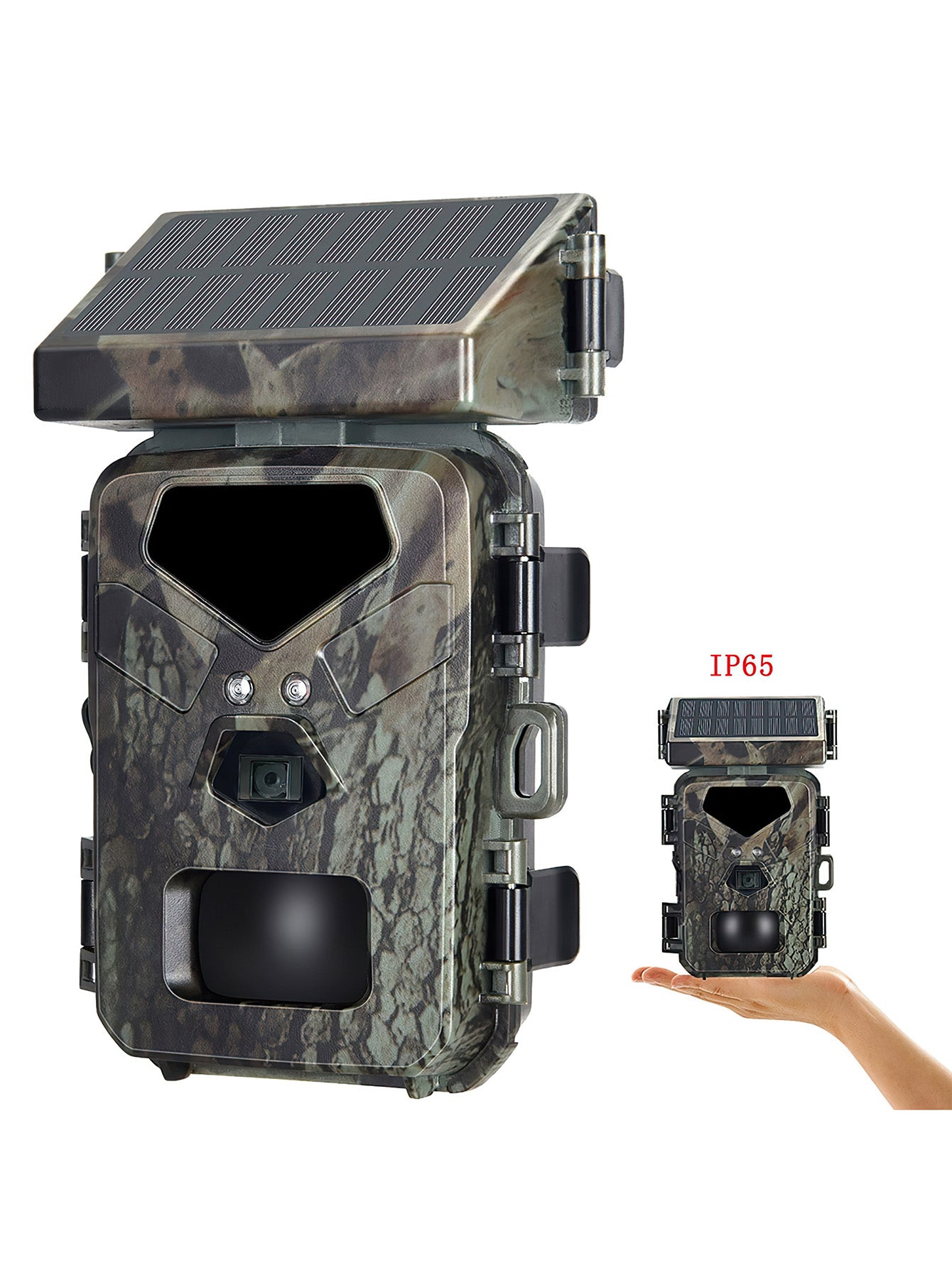 HD Solar-Powered Trail Camera: Outdoor Surveillance Monitor