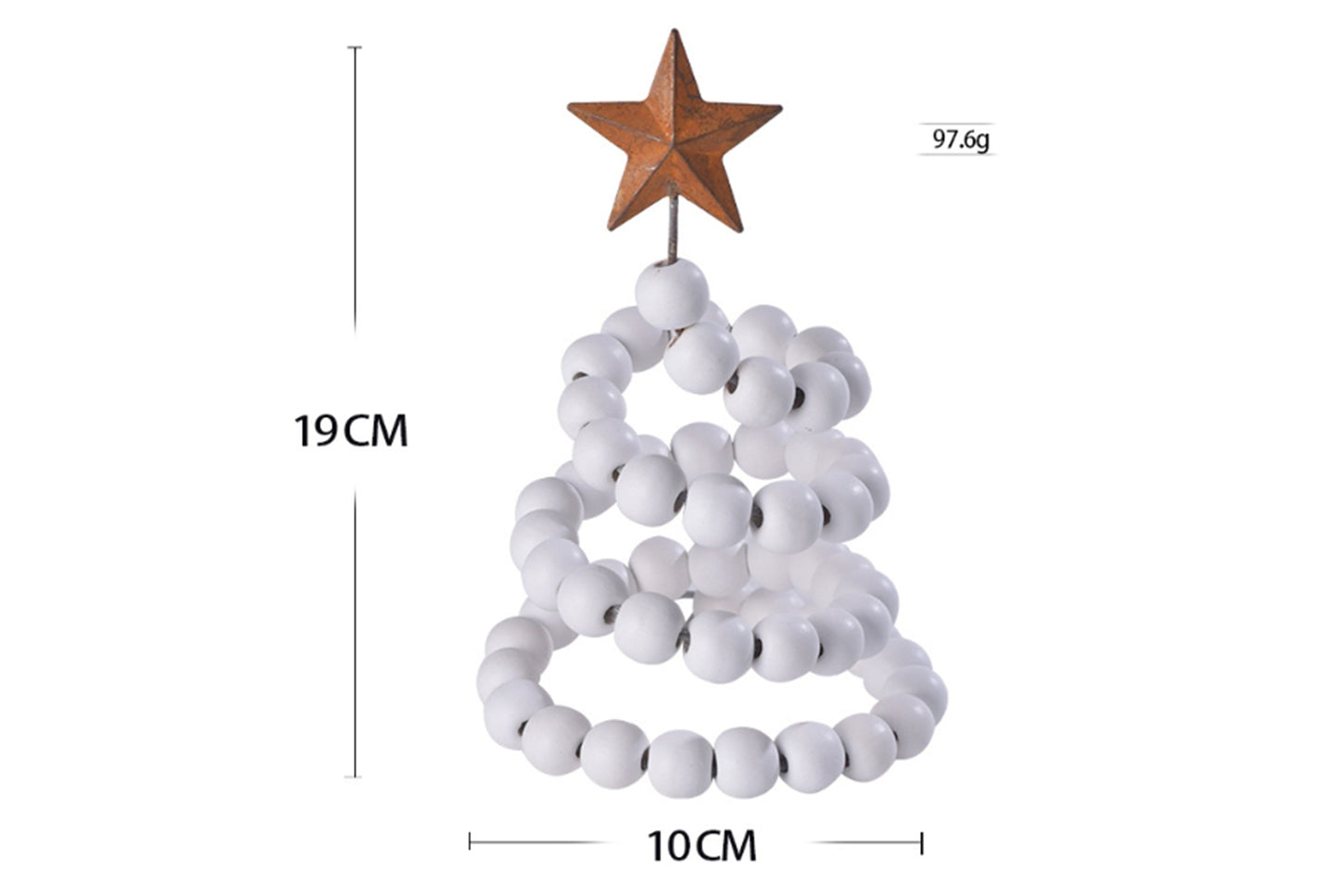 **Christmas Beaded Tree Ornament - Holiday Decoration**