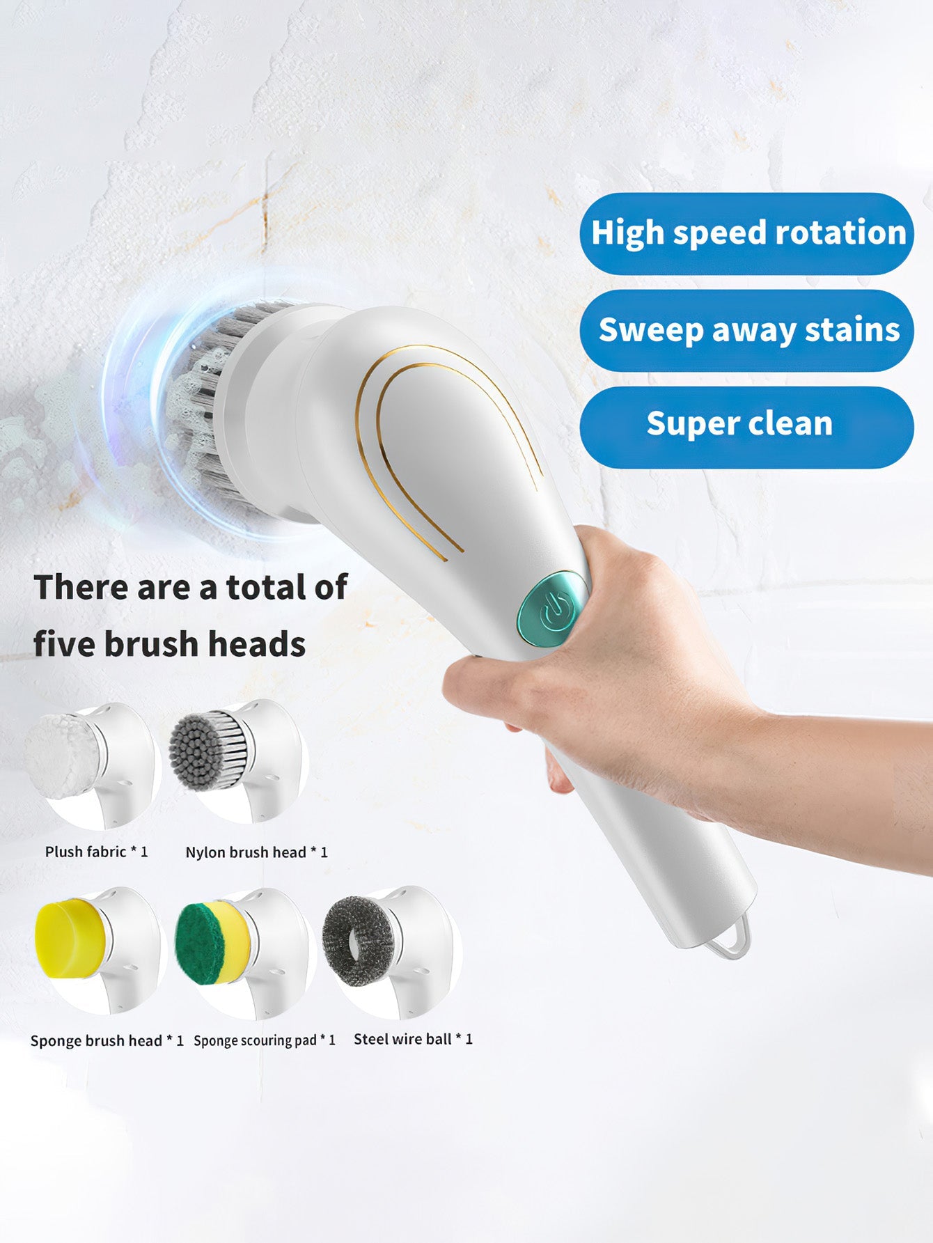 Multifunctional Electric 5-in-1 Cleaning Brush: Your Ultimate Home Cleaning Tool