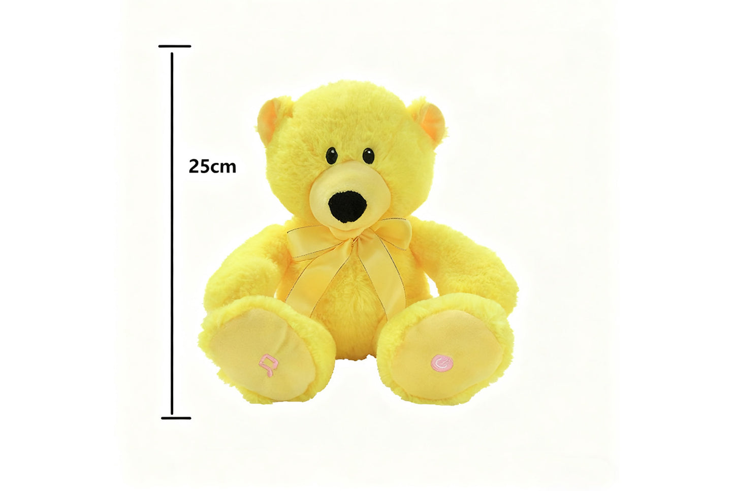 **Yellow Teddy Bear Musical Light-Up Plush Toy | Soothing Doll**