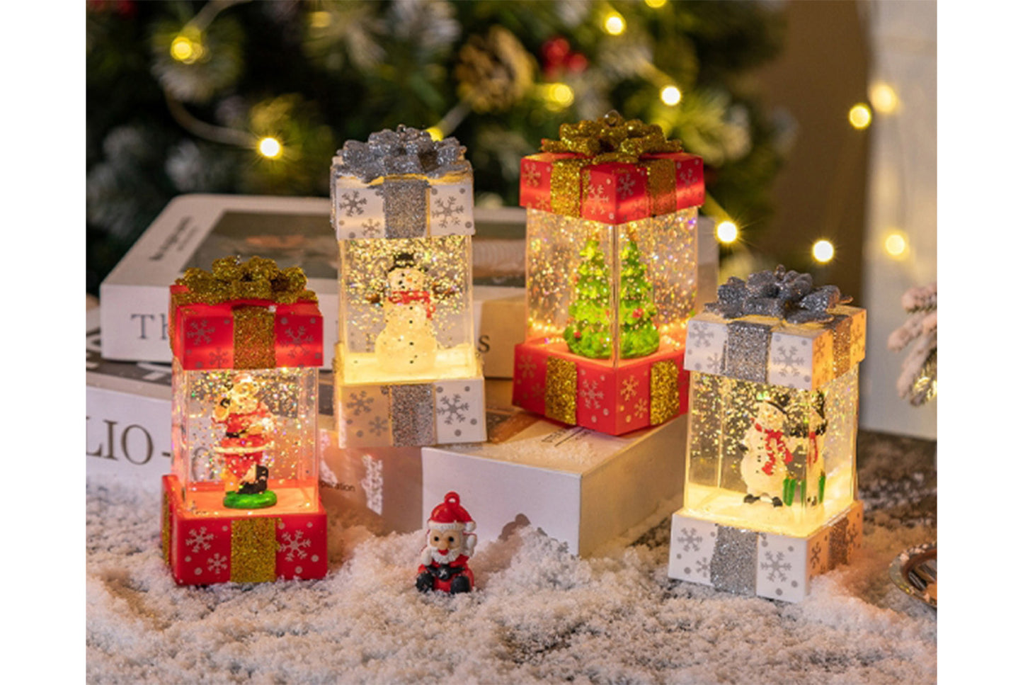 Christmas Gift Box Crystal Chandelier - Creative Luminous Decoration*