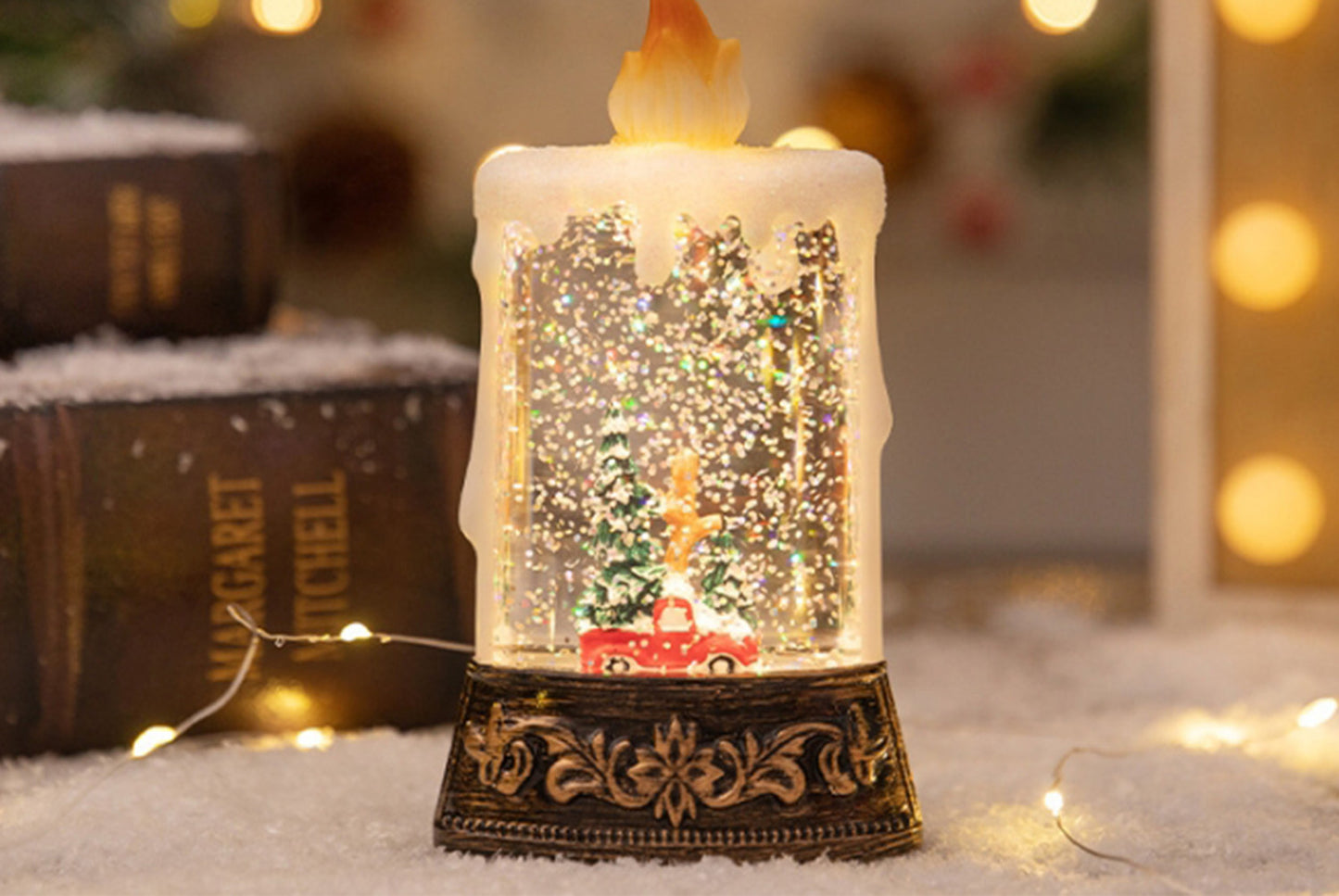 Christmas Tree Crystal Chandelier - Luminous Candle Light Desktop Ornament