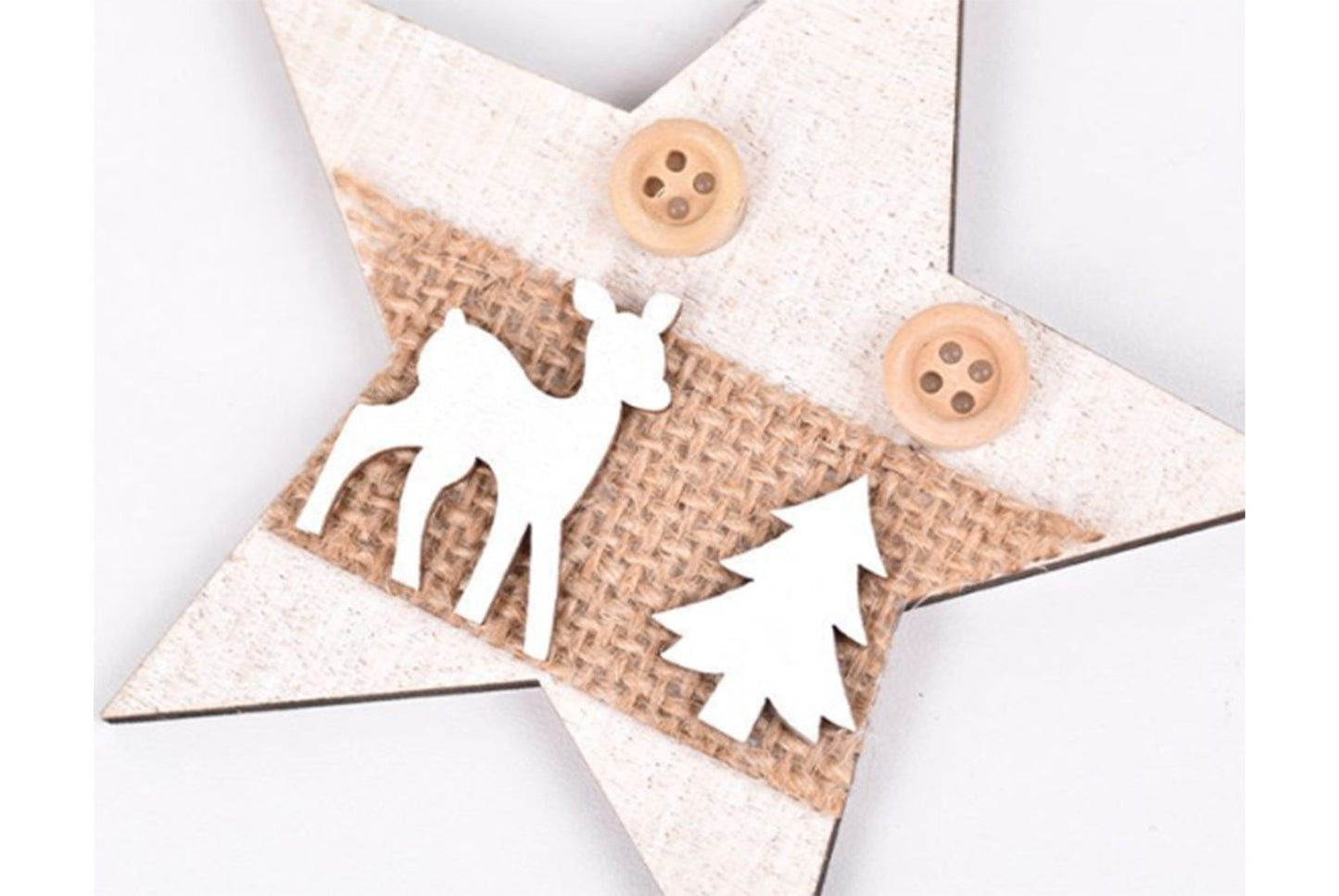 **Wooden Christmas Tree Ornament Set - Classic Holiday Decoration**