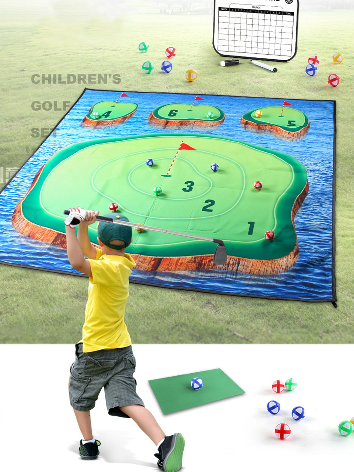Children's Thickened Golf Game Mat Set