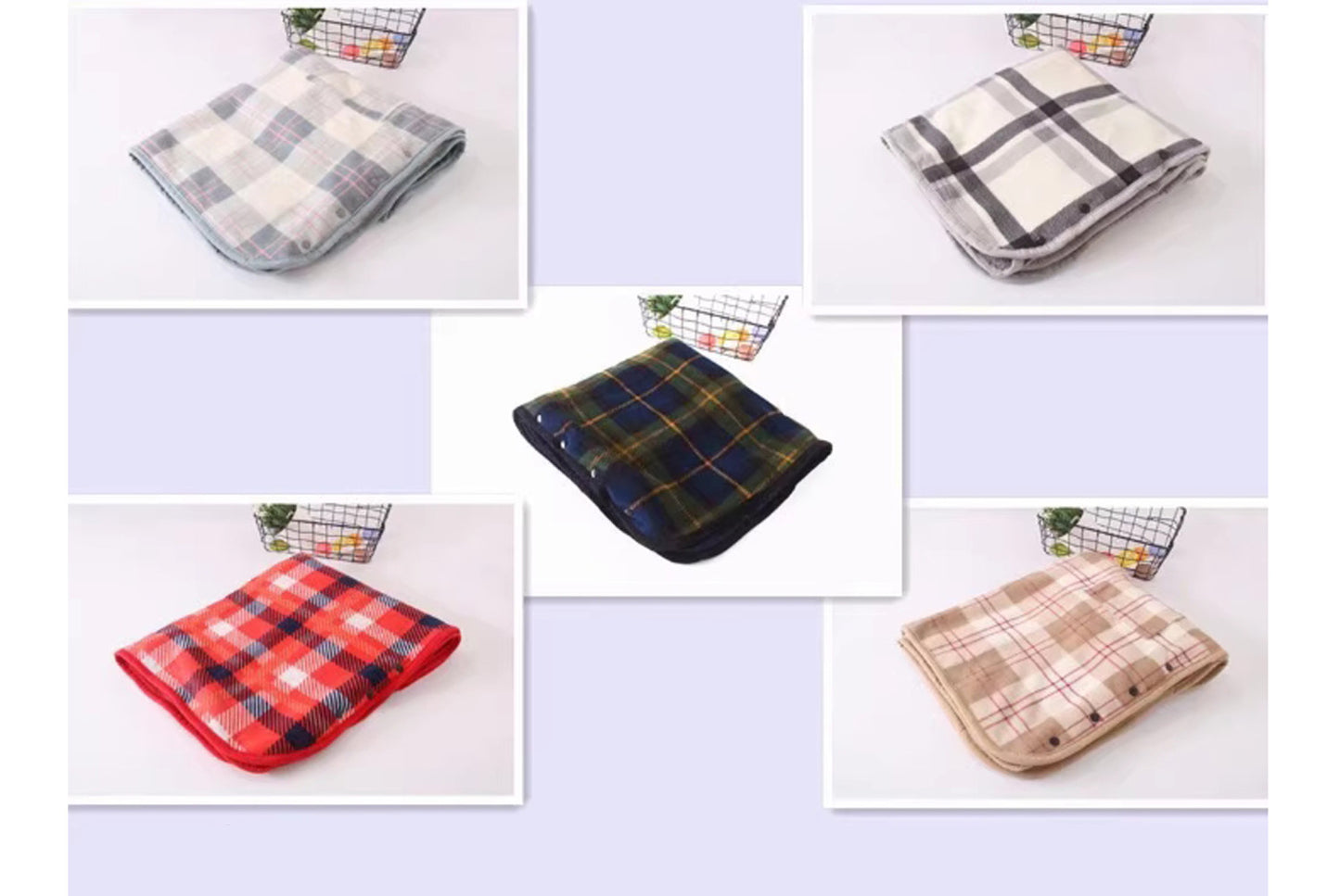 Multifunctional Flannel Shawl Blanket