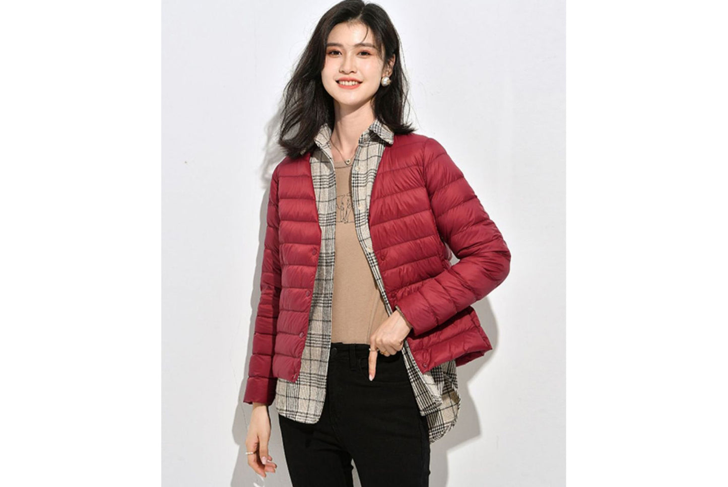 **Lightweight Down-Lined Down Jacket for Autumn/Winter (Warm Version)**