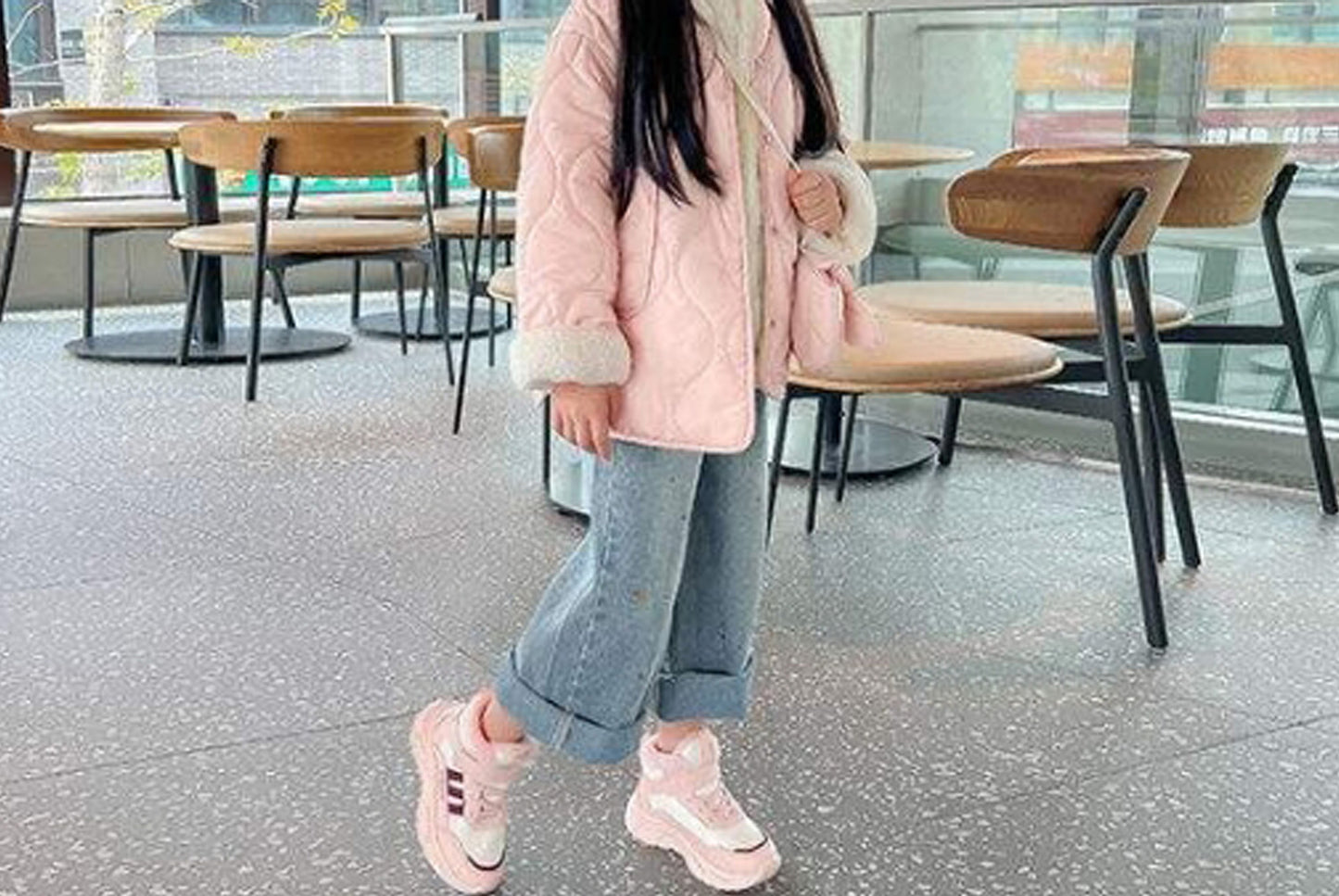Girls' Fleece-Lined Sneakers, Warm High