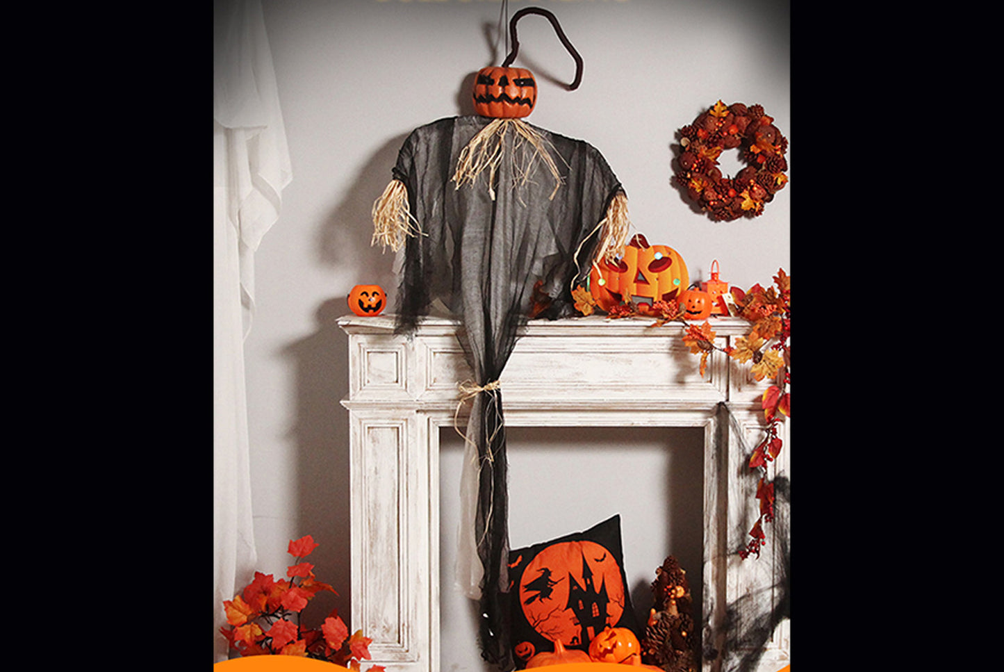 **Halloween Horror Glowing Pumpkin Ghost Decoration**
