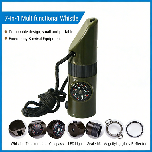 7-in-1 Multifunctional Survival Whistle