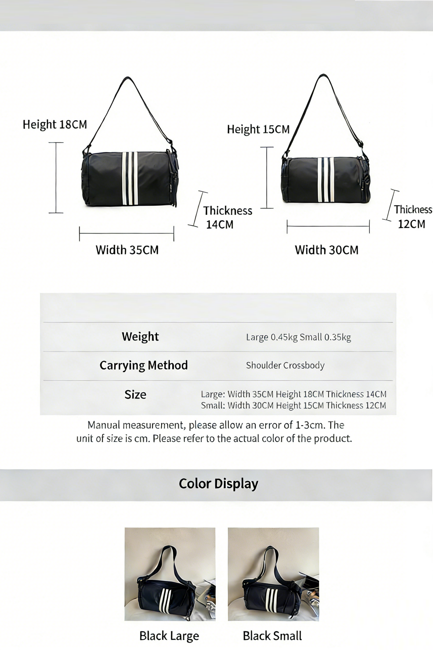 Stylish Sporty Cylindrical Bag