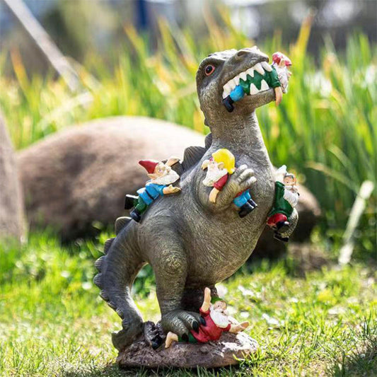 Outdoor Garden Dinosaur Dwarf Statue Decorative Resin Ornaments
