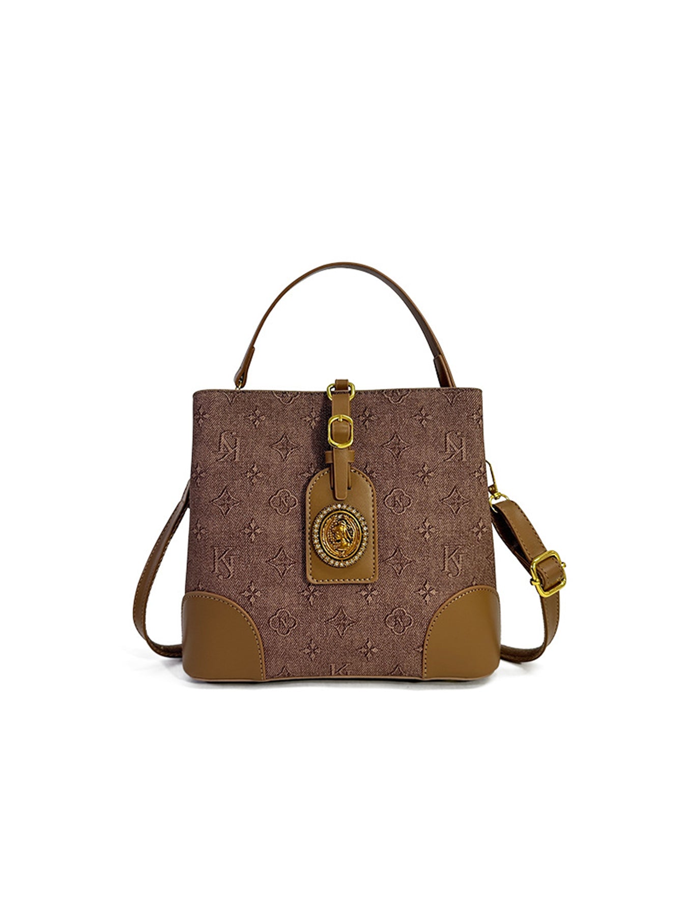 Retro Printed Tote Bucket Bag