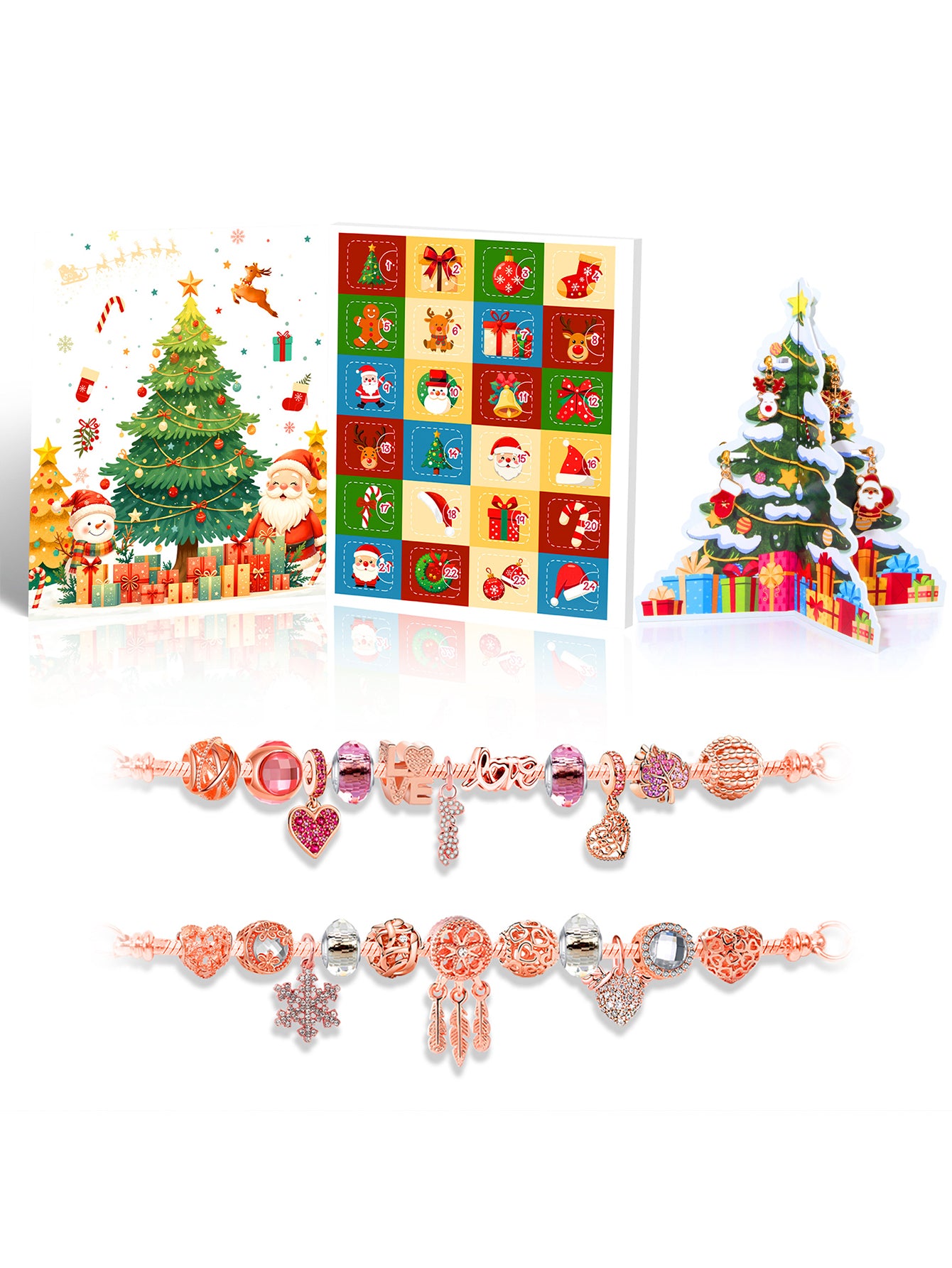 Rose Gold Series Christmas Advent Countdown Calendar