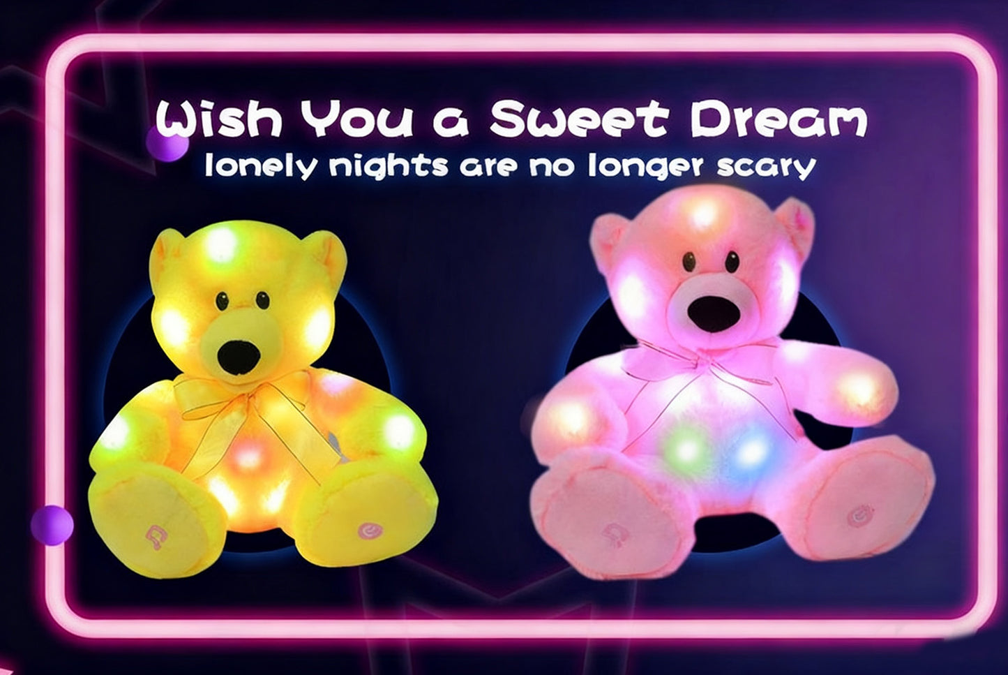 **Yellow Teddy Bear Musical Light-Up Plush Toy | Soothing Doll**