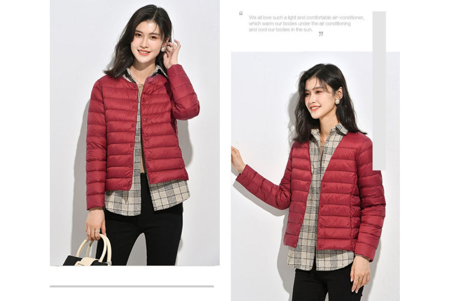 **Lightweight Down-Lined Down Jacket for Autumn/Winter (Warm Version)**