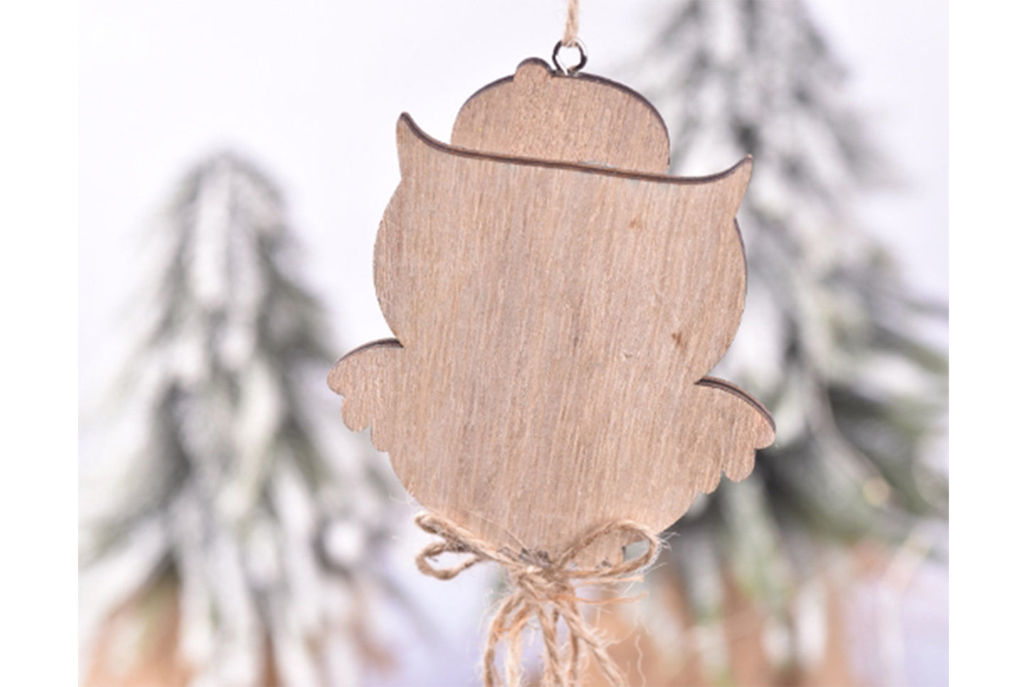 **Easter Wooden Pendant - Owl and Egg Decoration Set**