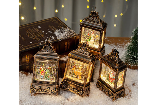 **Christmas Wind Lantern Night Light - Luminous Crystal Ball Ornament**